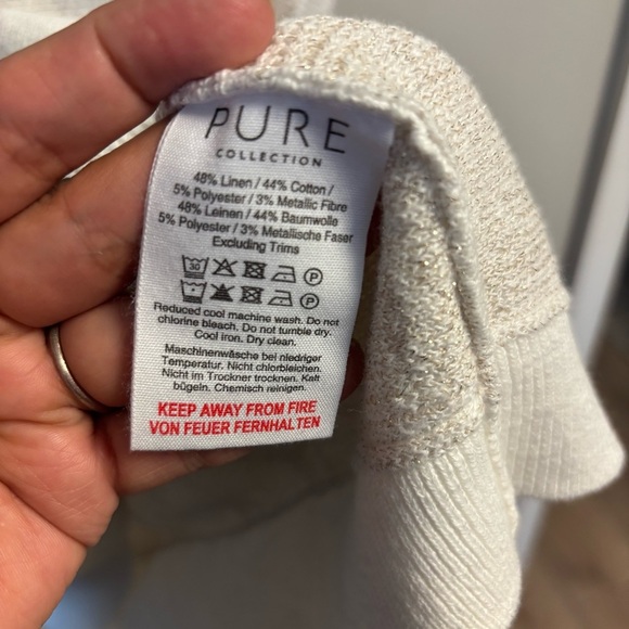 Pure Collection Natural Linen Cotton
Sparkle Rose Top - Picture 8 of 9